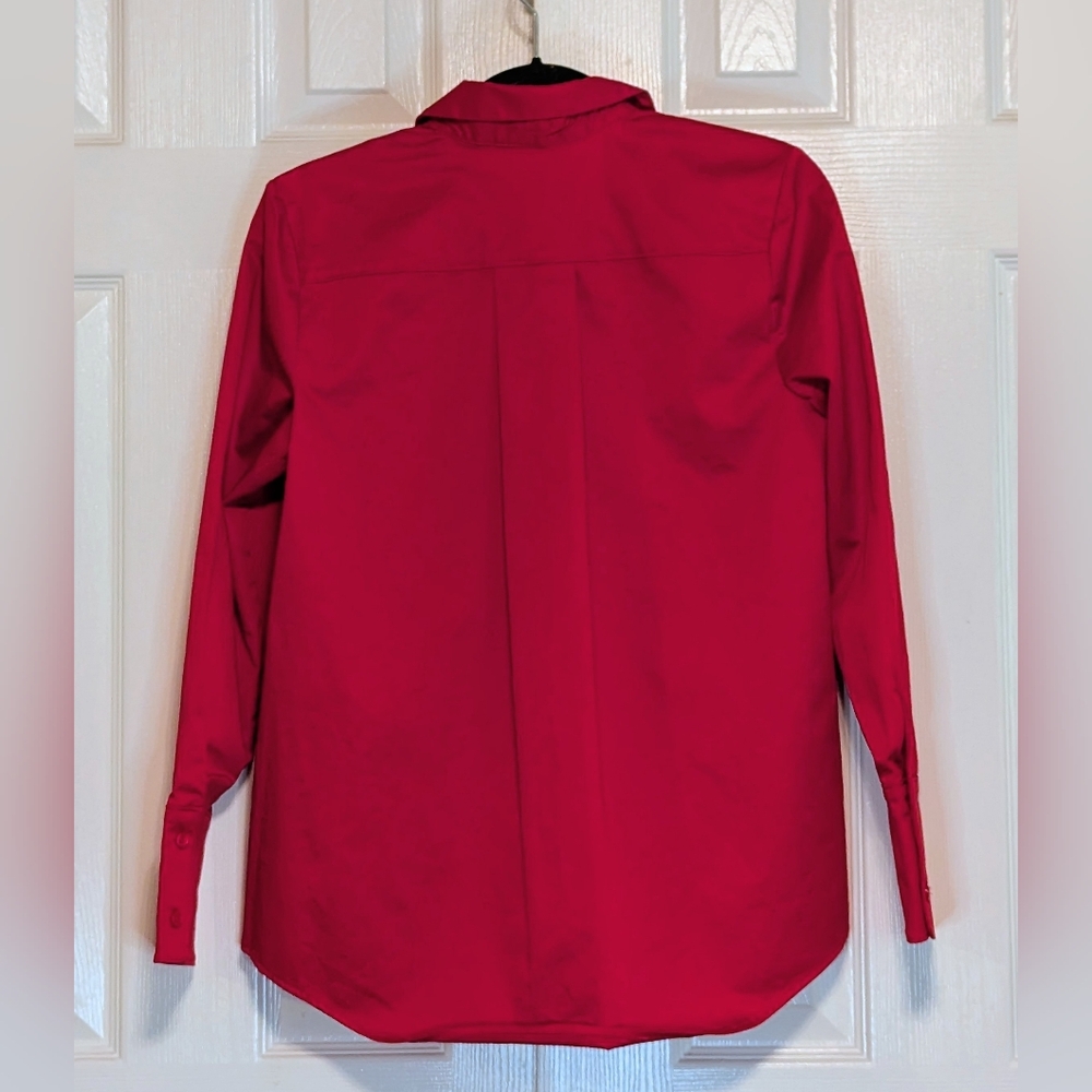 Vision 155 Red Long Sleeve Button-Up Shirt - Picture 2 of 6